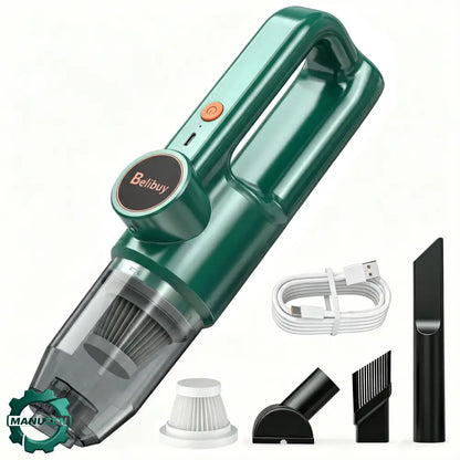 Aspirateur à main sans fil 70 W – recharge USB-C - Vert / Allemagne / USB-C - aspirateur à main rechargeable USB C