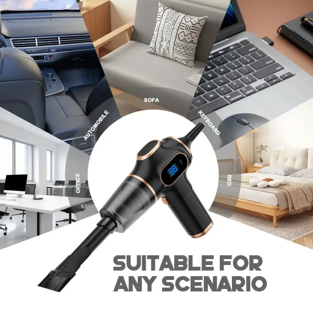 Aspirateur Auto Sans Fil Pro Aspiration Puissante Canapé Bureau Sec