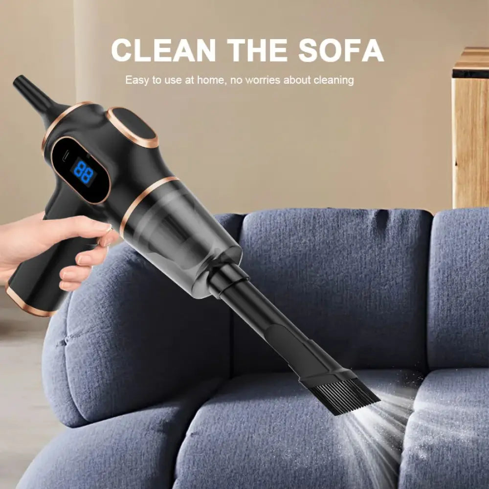 Aspirateur Auto Sans Fil Pro Aspiration Puissante Canapé Bureau Sec