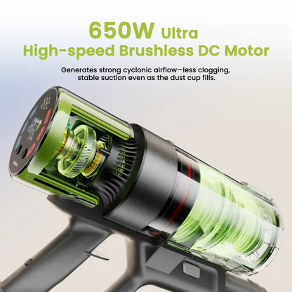 Aspirateur balai sans fil V6 65 kPa – autonomie 80 min – vue 8