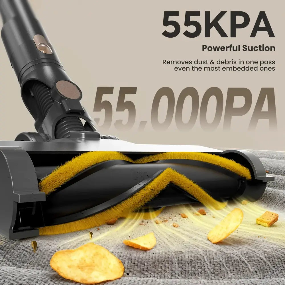 Aspirateur balai sans fil V8MAX – 55 kPa, autonomie 45 min – détail 2