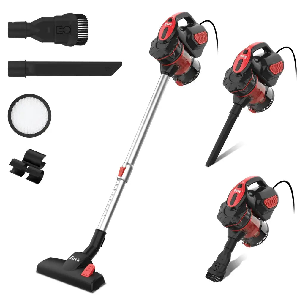 Aspirateur filaire 600 W 18 kPa – sols durs - Rouge / Allemagne / Prise européenne – 100–240 V - aspirateur filaire