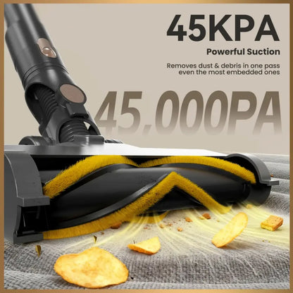 Aspirateur sans fil Lamzien V8MAX, 45 000 Pa et filtre HEPA