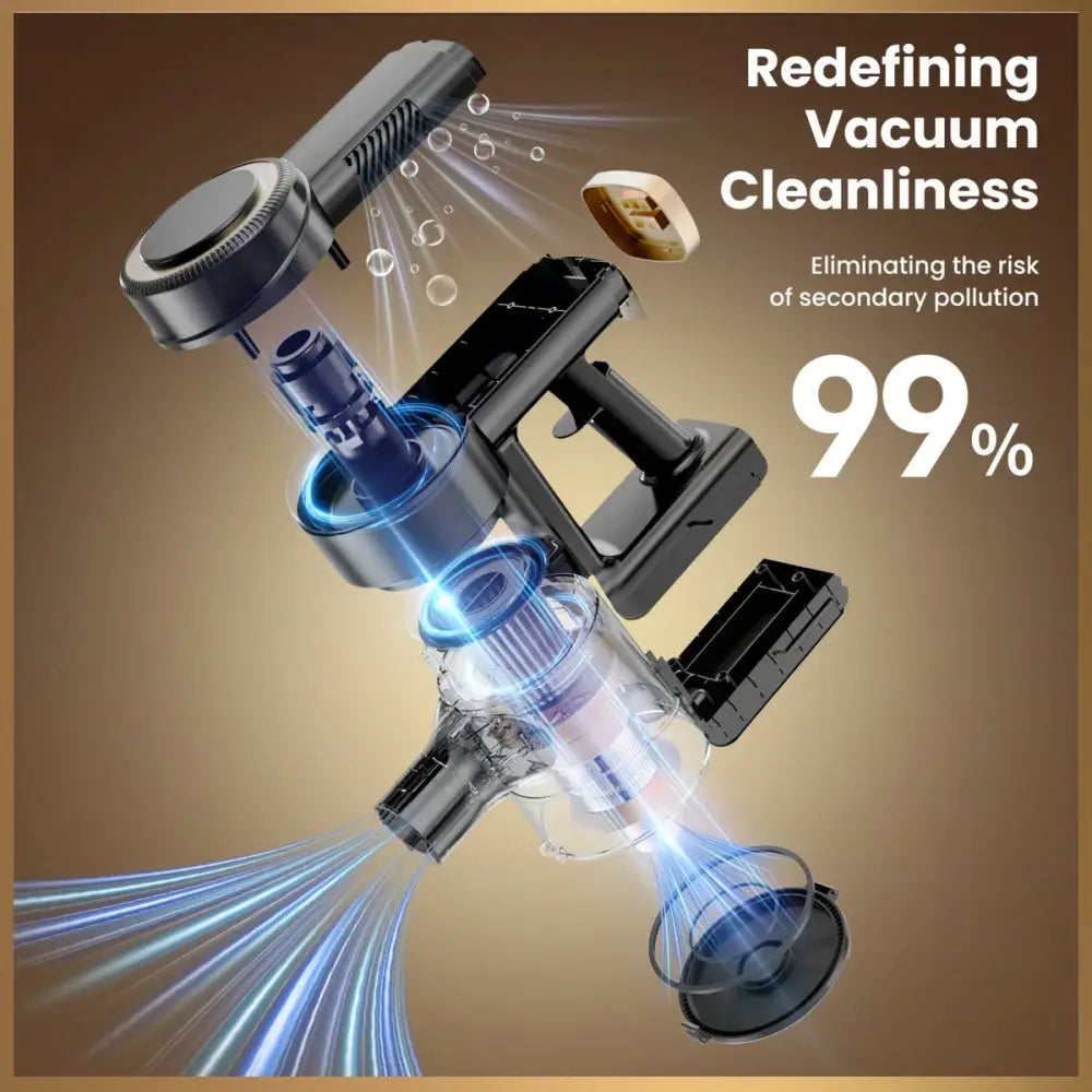 Aspirateur sans fil Lamzien V8MAX, 45 000 Pa et filtre HEPA