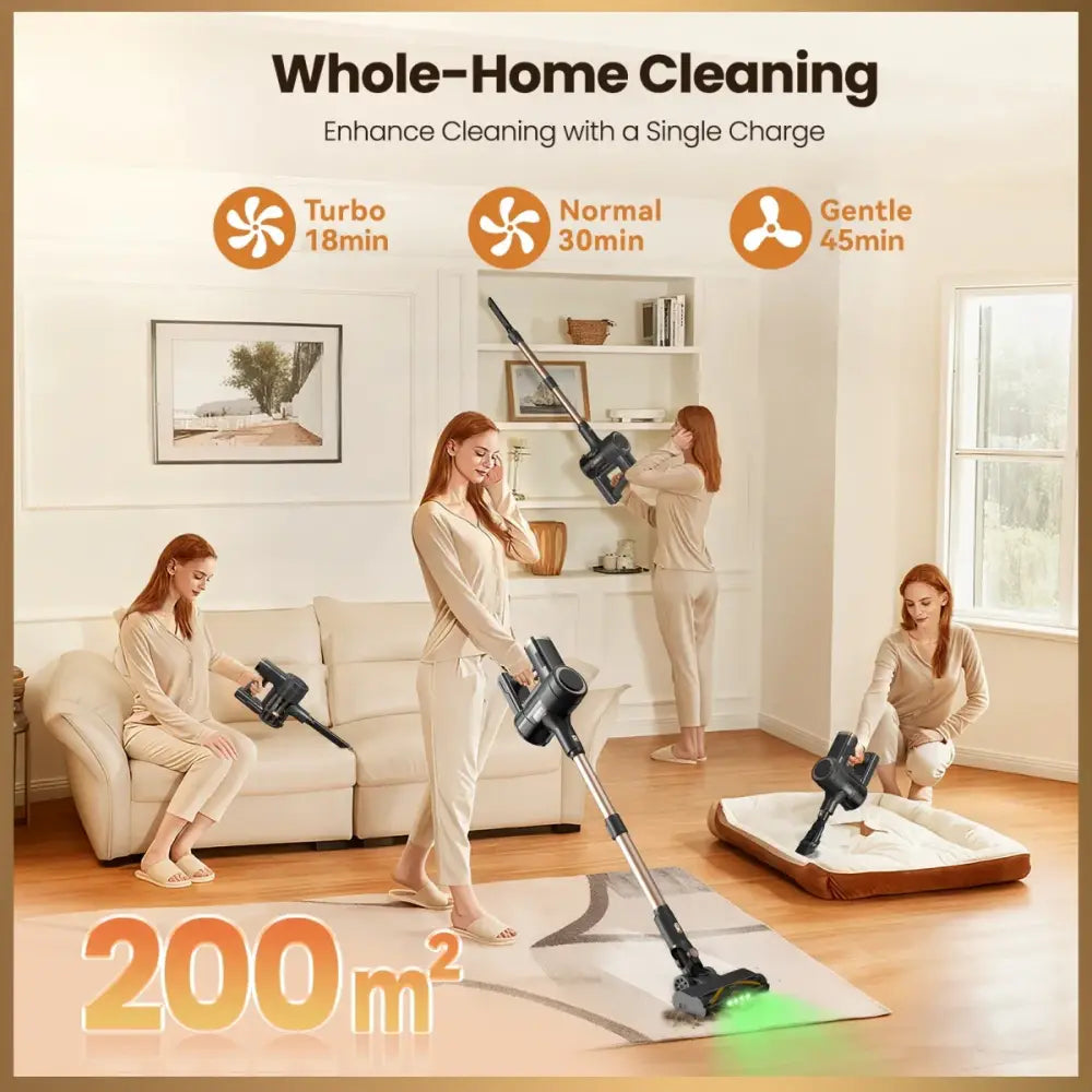 Aspirateur sans fil Lamzien V8MAX, 45 000 Pa et filtre HEPA