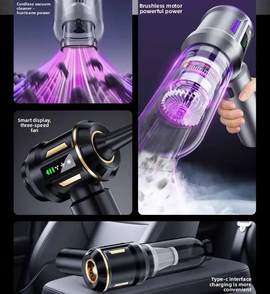 Aspirateur souffleur voiture sans fil – 3 vitesses - aspirateur souffleur voiture sans fil