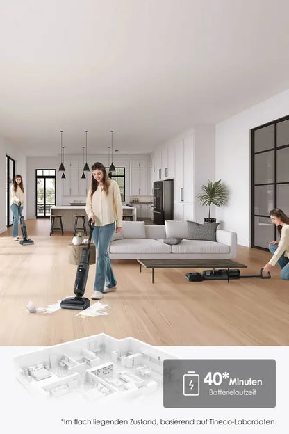 Aspirateur Tineco Floor One I6 Sans Fil Humide Et Sec 40 Minutes