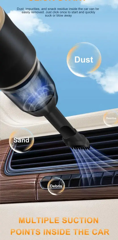 Aspirateur voiture sans fil compact – noir ou gris - aspirateur voiture sans fil compact