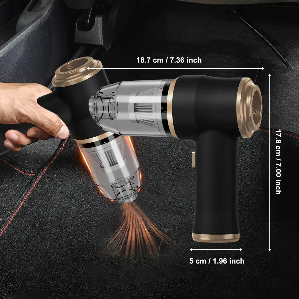 Aspirateur voiture sans fil compact – noir ou gris - aspirateur voiture sans fil compact
