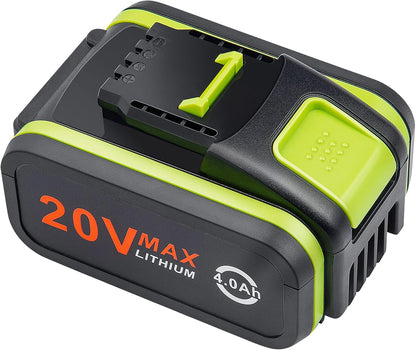 20V 4000Mah/4.0Ah Batterie De Remplacement Pour Worx 20V WA3551, WA3551.1 WA3553 WA3553.2 WA3641 WG629E WG546E WU268 WX166.4 WX372.1 WX800 2 WX67 8 WX550 WX523 WU531.9 WG894E WG629E WG329E