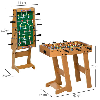 Baby-foot pliable 69 × 37 × 70 cm – 2 balles, 6 poignées