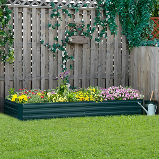 Bac potager surélevé 241 × 90 × 30 cm – acier galvanisé - France - Bac potager surélevé