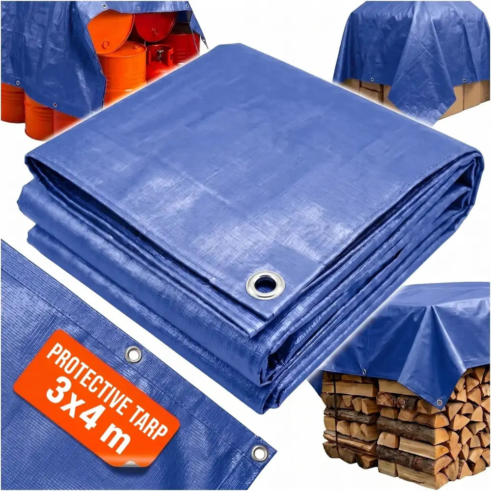 Bâche de protection imperméable 3 × 4 m – bleue - Depuis la Pologne - bâche protection imperméable 3x4