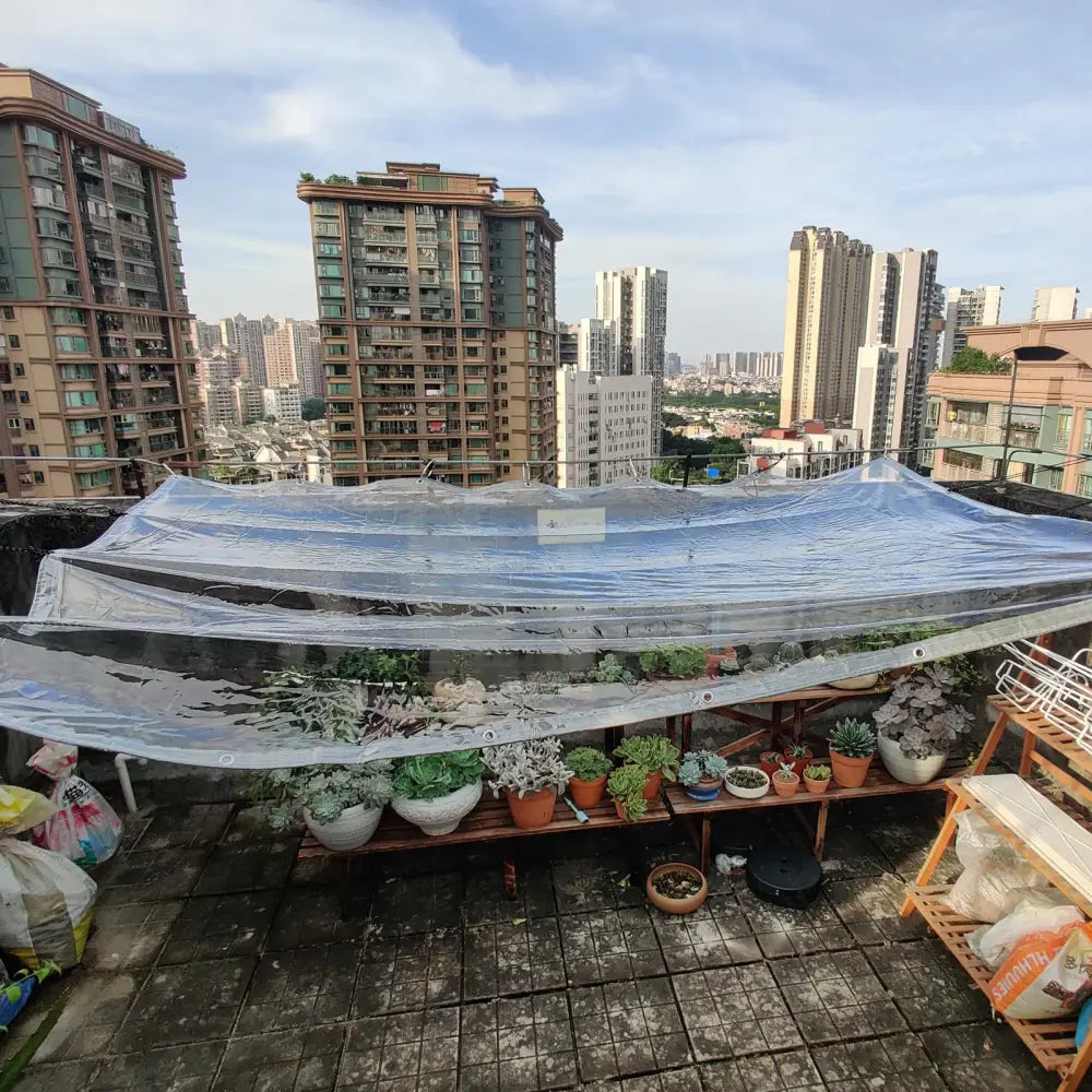 Bâche PVC Transparente Imperméable Pour Véranda Extérieure