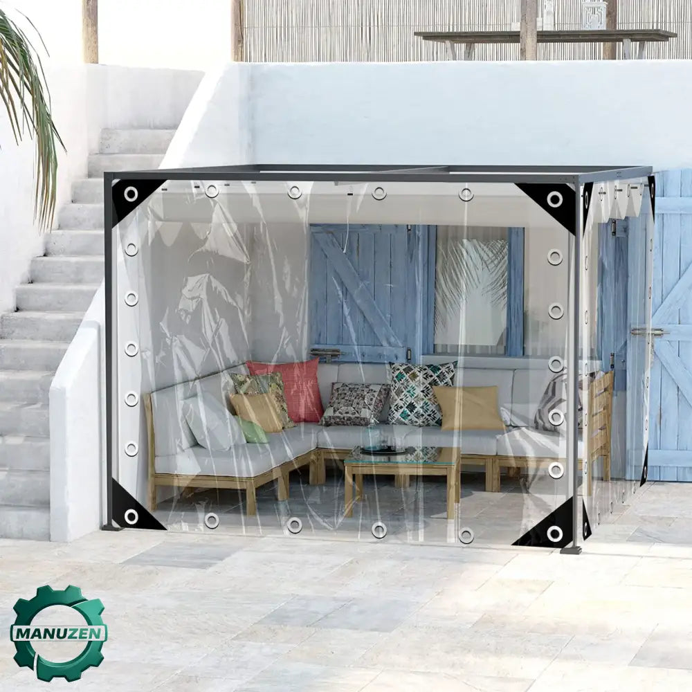 Bâche PVC Transparente Imperméable Pour Véranda Extérieure