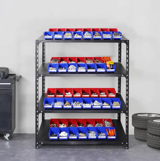 Bacs de rangement empilables 24 pièces avec étagère autoportante