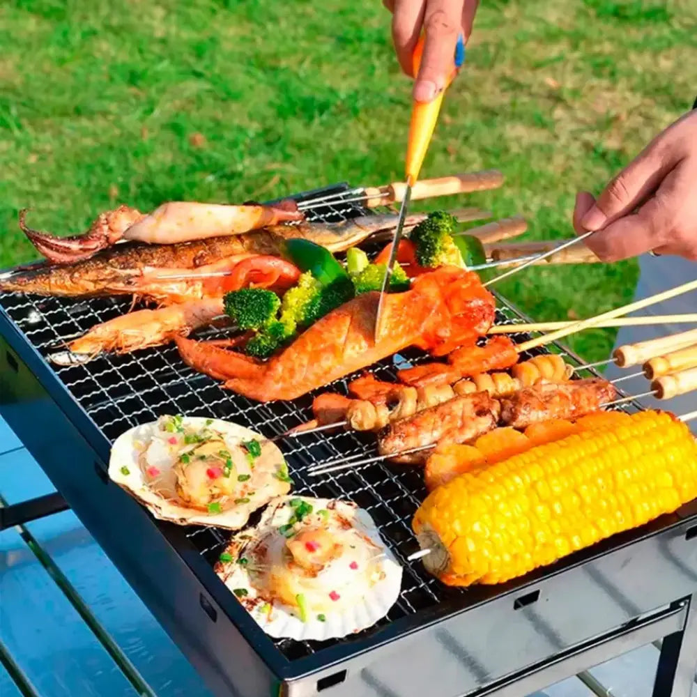 Barbecue charbon pliable en valise pour camping – photo produit 8