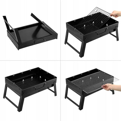 Barbecue charbon pliable en valise pour camping – photo produit 5