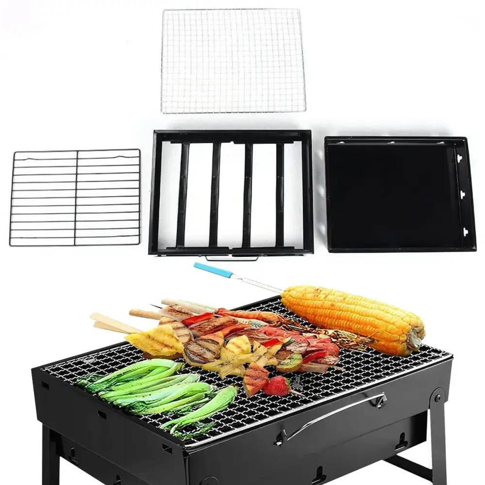 Barbecue charbon pliable en valise pour camping – photo produit 10