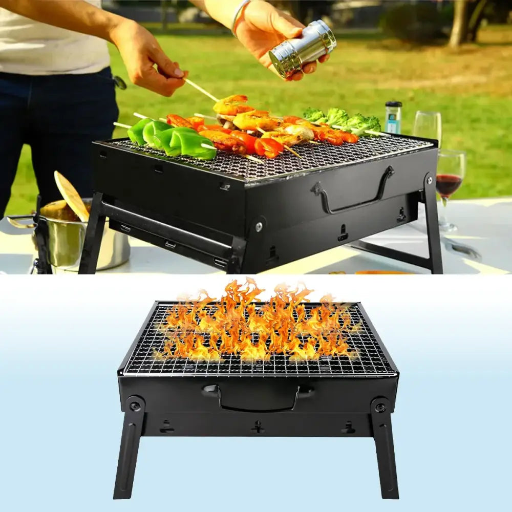 Barbecue charbon pliable en valise pour camping – photo produit 3