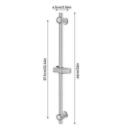 Barre de douche réglable en acier inoxydable – argent Argent Allemagne