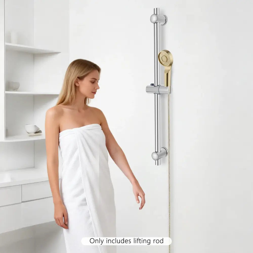Barre de douche réglable en acier inoxydable – argent