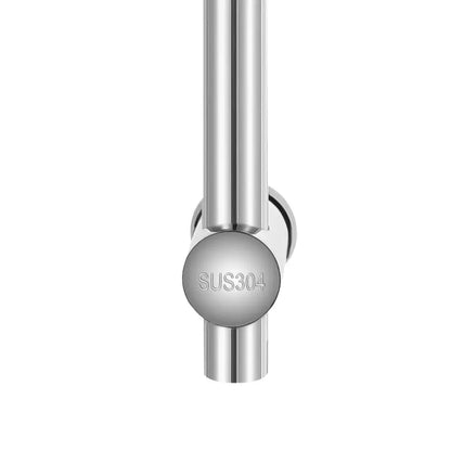 Barre de douche réglable en acier inoxydable – argent