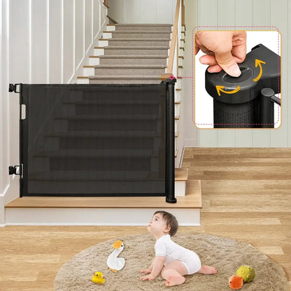 Barrière de sécurité rétractable 150 ou 180 cm – bébé et animaux