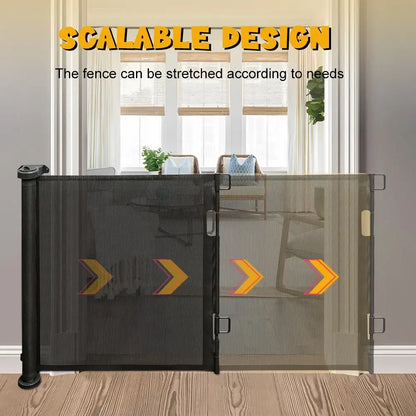 Barrière de sécurité rétractable 150 ou 180 cm – bébé et animaux