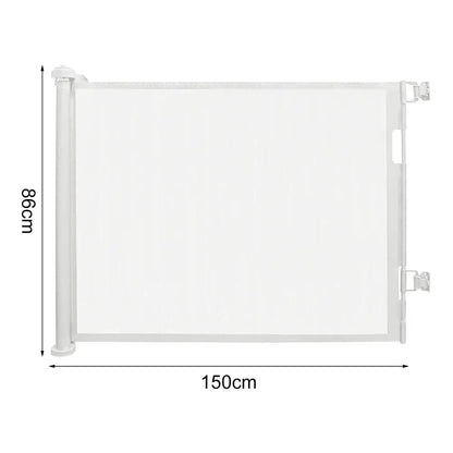 Barrière de sécurité rétractable 150 ou 180 cm – bébé et animaux Blanc – 150 cm