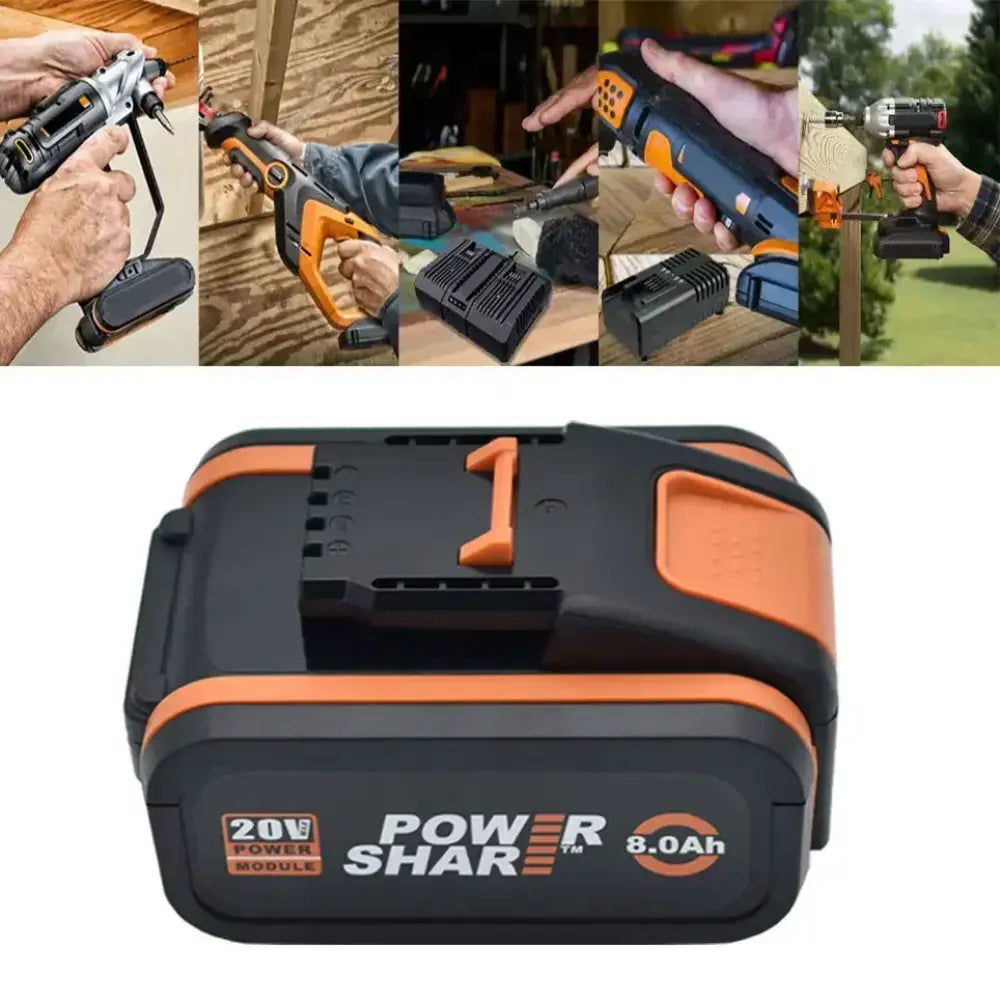 Batterie compatible WORX 20 V 8 Ah – WA3551 WA3553 WA3641 - Batterie d’outil électrique compatible