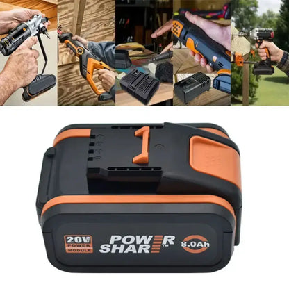 Batterie compatible WORX 20 V 8 Ah – WA3551 WA3553 WA3641 - Batterie d’outil électrique compatible