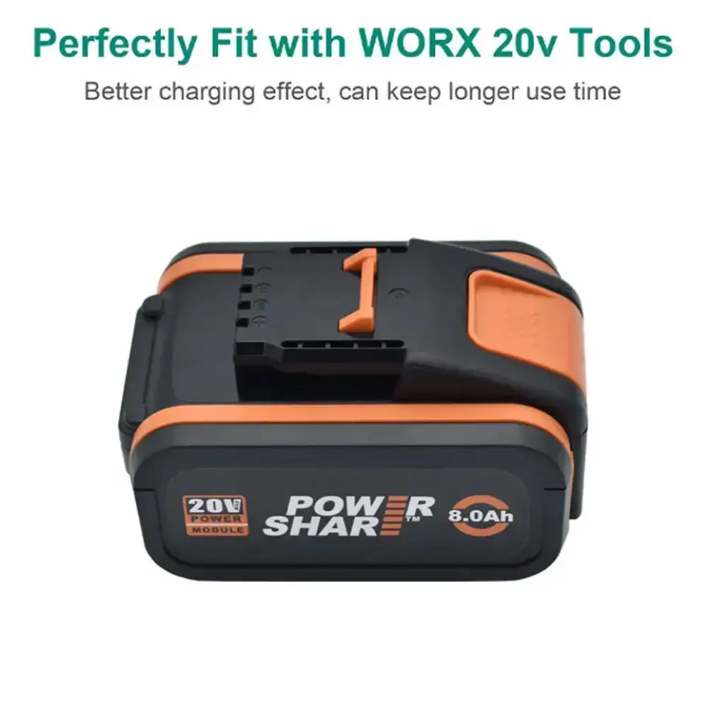 Batterie compatible WORX 20 V 8 Ah – WA3551 WA3553 WA3641 - Batterie d’outil électrique compatible