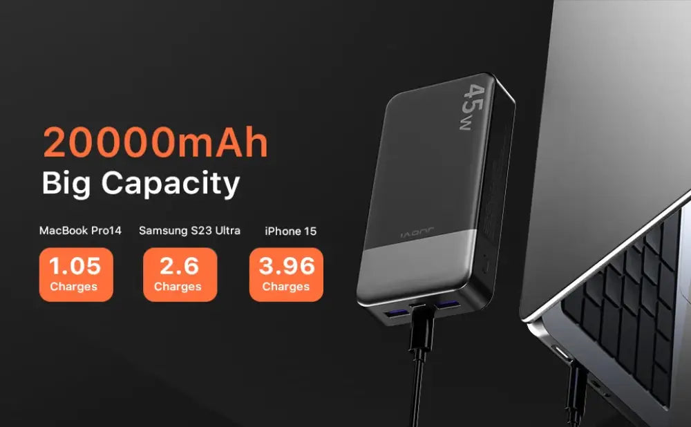 Batterie externe 20 000 mAh 45 W – écran numérique - batterie externe 20000 mAh 45 W