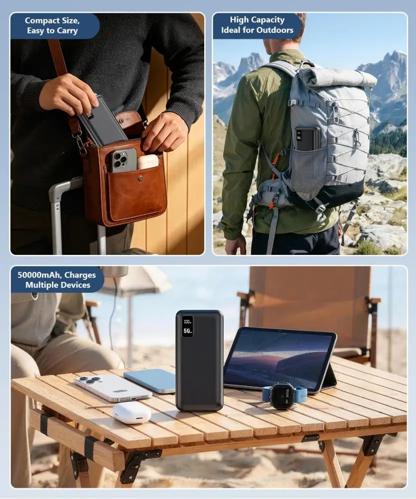 Batterie externe 50 000 mAh – USB-C PD 20 W - Batterie externe USB-C / 50 000 mAh / Allemagne - batterie externe 50000