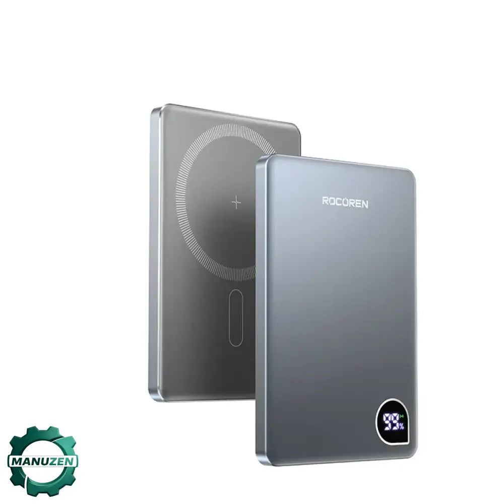 Batterie externe magnétique 5 000 ou 10 000 mAh – USB-C PD 20 W - Gris / 5 000 mAh / Espagne - Batterie externe