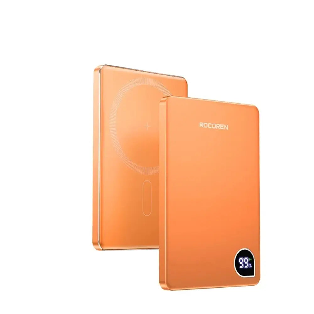 Batterie externe magnétique 5 000 ou 10 000 mAh – USB-C PD 20 W - Orange / 5 000 mAh / Espagne - Batterie externe