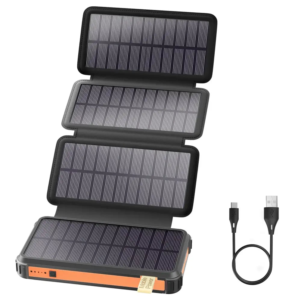 Batterie Solaire 26800mAh Chargeur Solaire Rapide QC3 3 Sorties