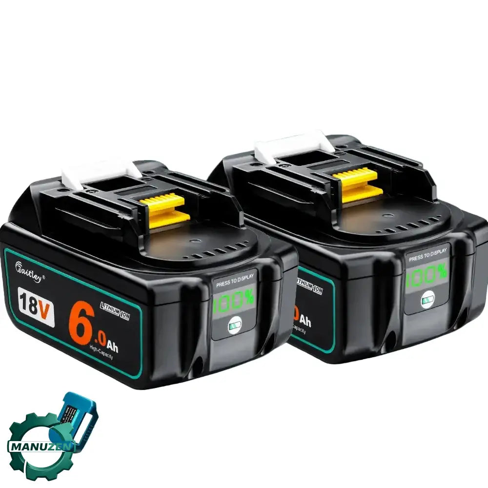 Batteries compatibles Makita 18 V 6 Ah – lot de 2 - 2 batteries 18 V – 6 Ah / Pologne - batterie compatible Makita 18V