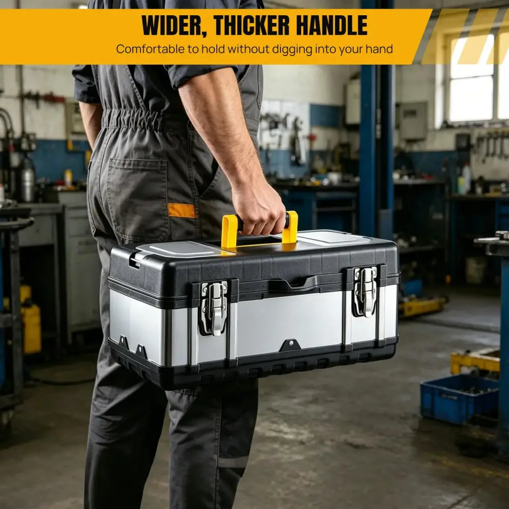 Boîte à outils métallique à 3 niveaux – transportable – détail 4