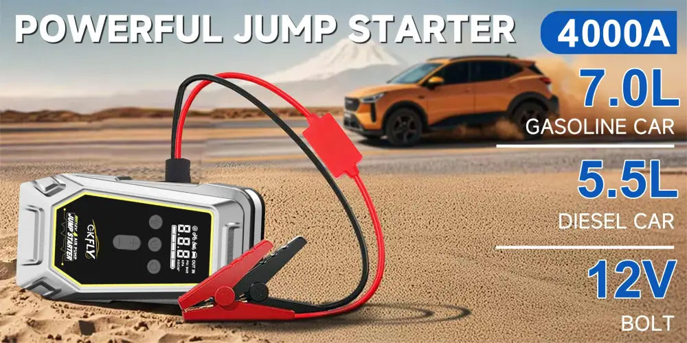 Booster 12 V avec compresseur 150 PSI – 4 en 1 - booster compresseur 12V 150 PSI