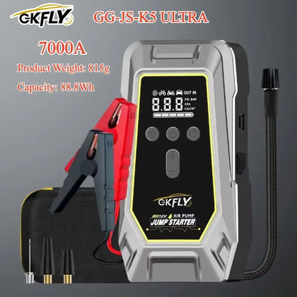 Booster 12 V avec compresseur 150 PSI – 4 en 1 - K5 Ultra – 7 000 A / France - booster compresseur 12V 150 PSI