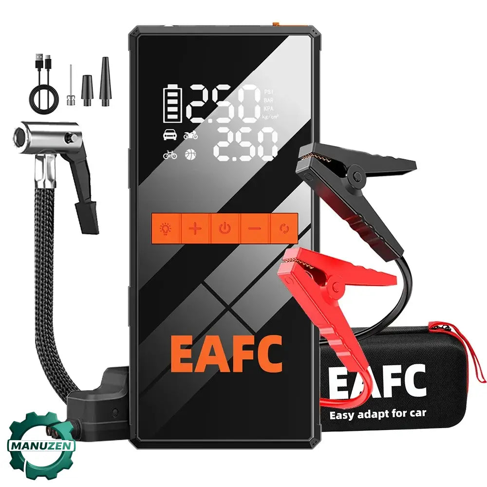 Booster batterie 1 200 A et gonfleur 150 PSI – 2 en 1 - booster gonfleur 1200A 150 PSI