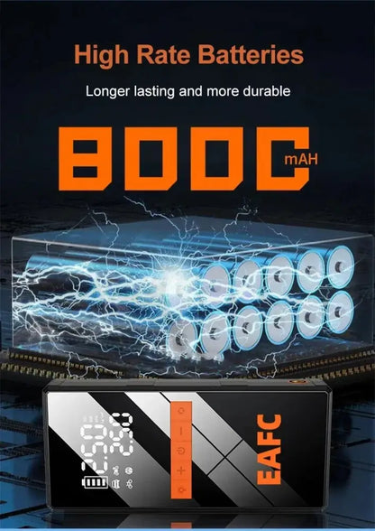 Booster batterie 1 200 A et gonfleur 150 PSI – 2 en 1 - booster gonfleur 1200A 150 PSI