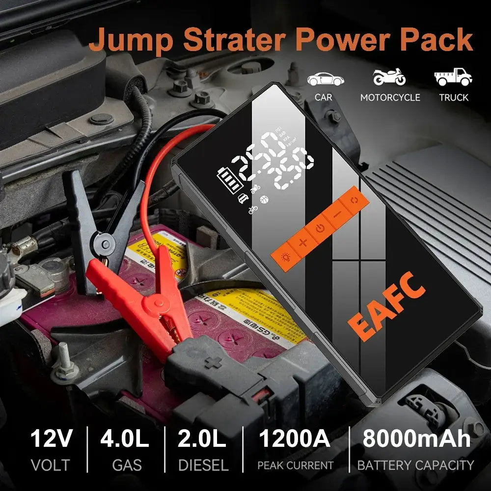Booster batterie 12 V 1 200 A avec pompe à air - Appareil standard / France - booster batterie 12V avec pompe à air