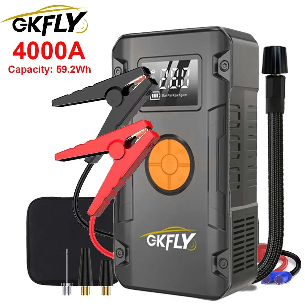 Booster batterie 12 V – avec ou sans compresseur - 59,2 Wh – avec pompe / France - booster batterie 12V compresseur