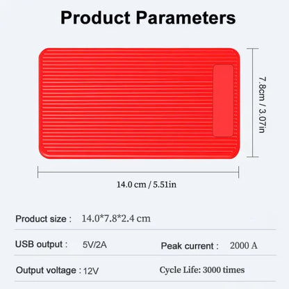 Booster batterie voiture 12 V 2 000 A – 44,4 Wh - 2 000 A – 44,4 Wh / France - booster batterie 12V 2000A