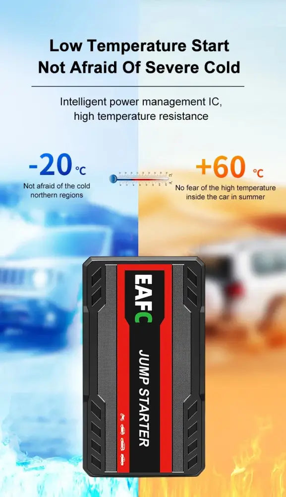 Booster voiture portable 600 A avec éclairage d’urgence - booster voiture portable 600A