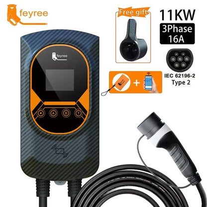 Borne de recharge voiture électrique WiFi Type 2 – 7,6 à 22 kW - Borne de recharge voiture électrique