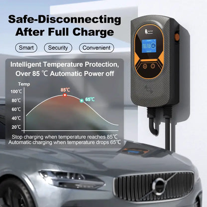 Borne de recharge voiture électrique WiFi Type 2 – 7,6 à 22 kW - Borne de recharge voiture électrique